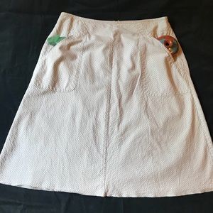 J.Jill A-line skirt with pockets. Striped.